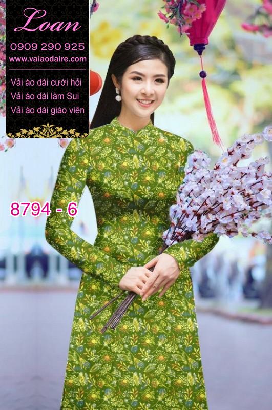 Vải áo dài hoa nhí