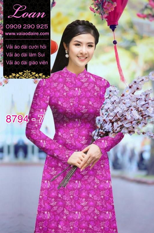 Vải áo dài hoa nhí