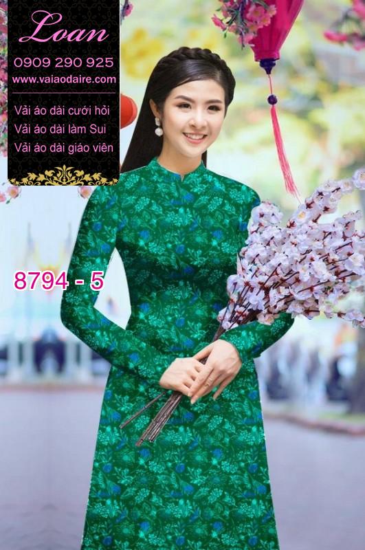 Vải áo dài hoa nhí
