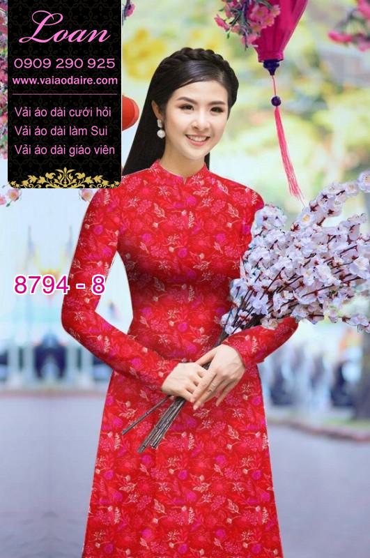 Vải áo dài hoa nhí
