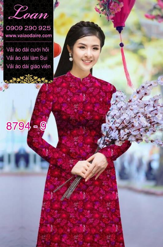 Vải áo dài hoa nhí