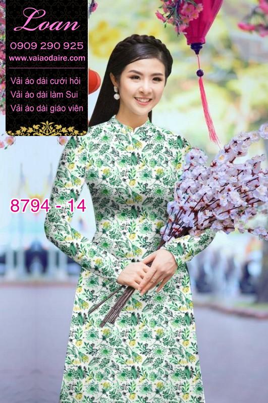 Vải áo dài hoa nhí