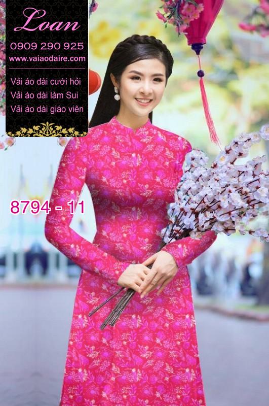 Vải áo dài hoa nhí