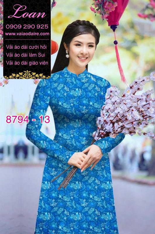 Vải áo dài hoa nhí