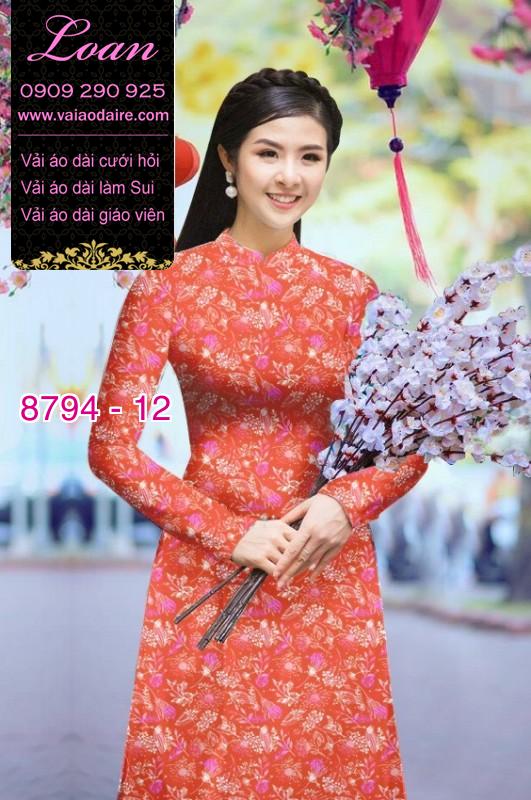 Vải áo dài hoa nhí