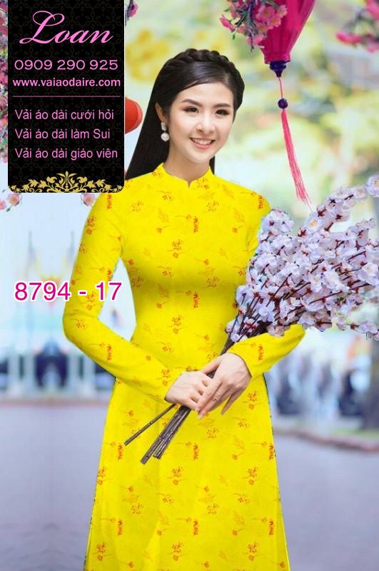 Vải áo dài hoa nhí