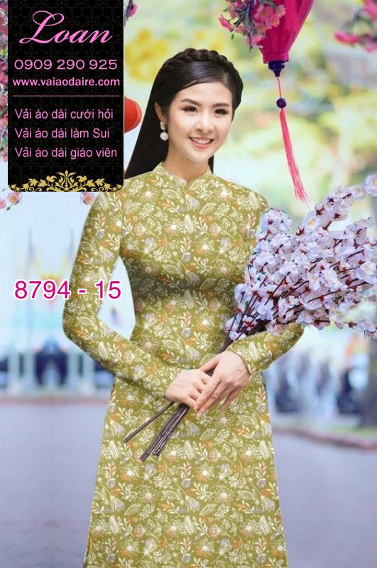 Vải áo dài hoa nhí