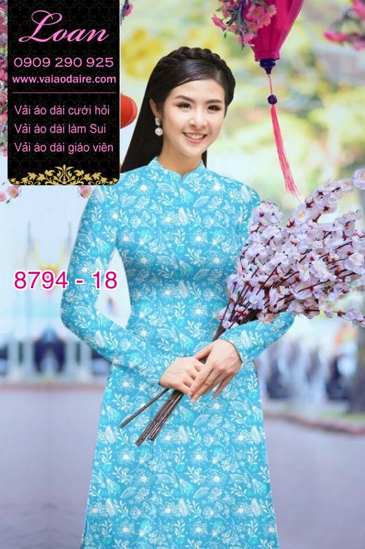 Vải áo dài hoa nhí