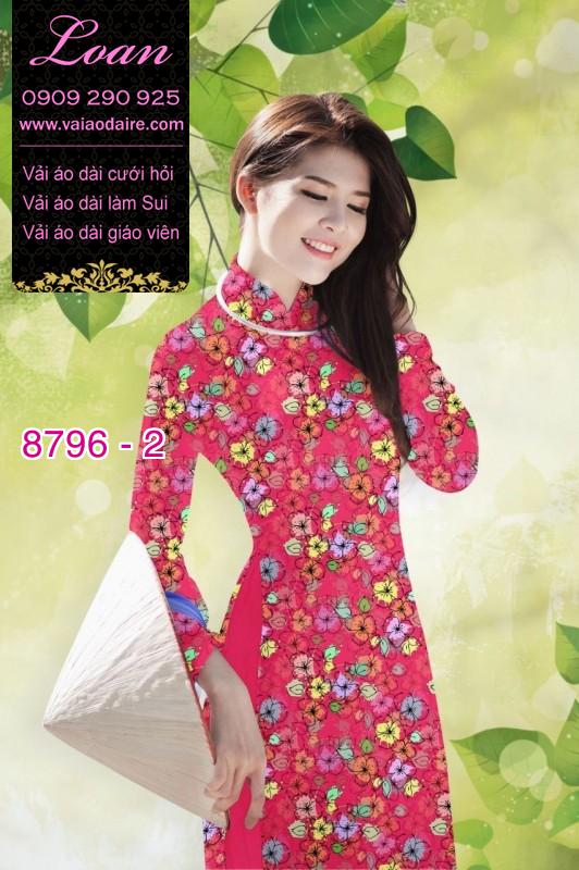 Vải áo dài hoa nhí