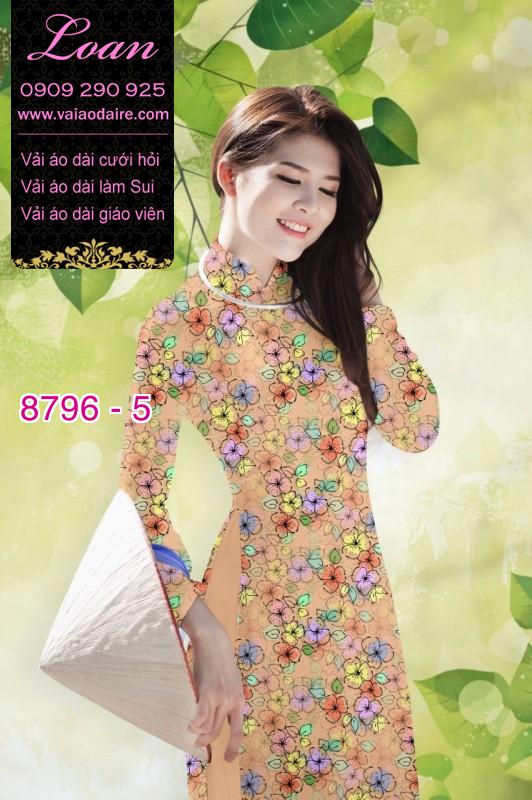 Vải áo dài hoa nhí