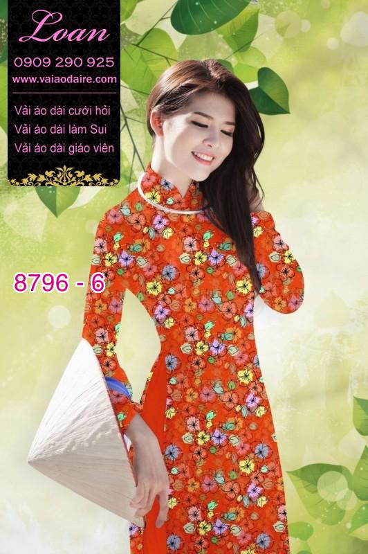 Vải áo dài hoa nhí