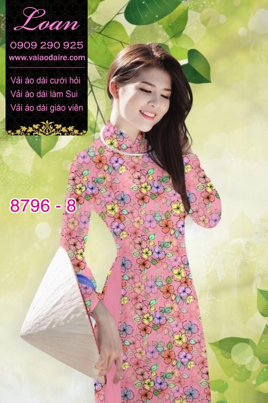 Vải áo dài hoa nhí