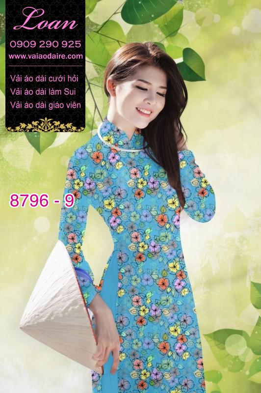 Vải áo dài hoa nhí