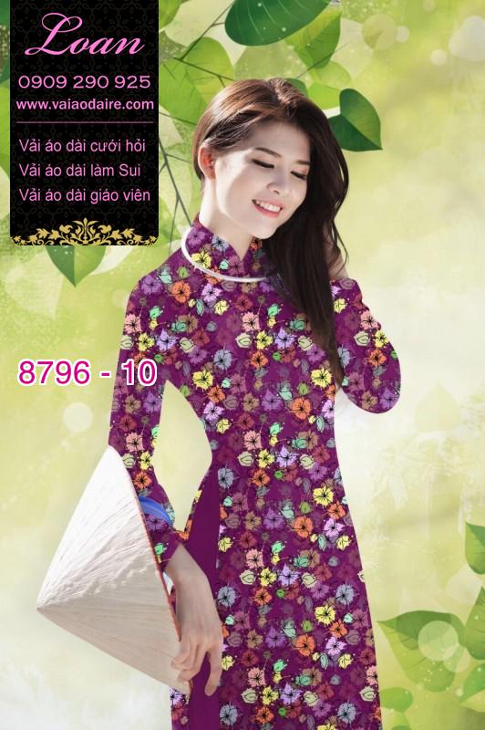 Vải áo dài hoa nhí
