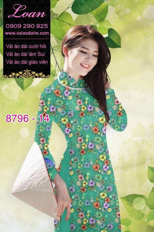Vải áo dài hoa nhí