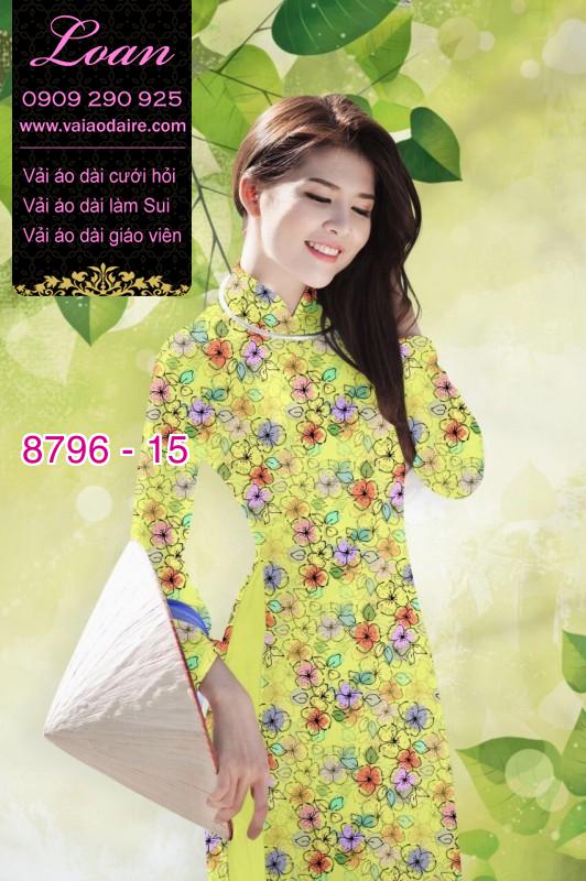 Vải áo dài hoa nhí