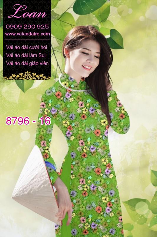 Vải áo dài hoa nhí