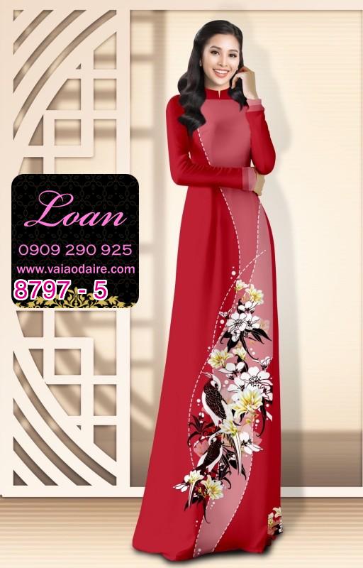 Vải áo dài hoa 3D