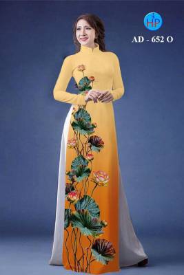 Vải áo dài hoa Sen-DT 880