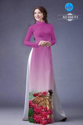 Vải áo dài hoa Sen-DT 881