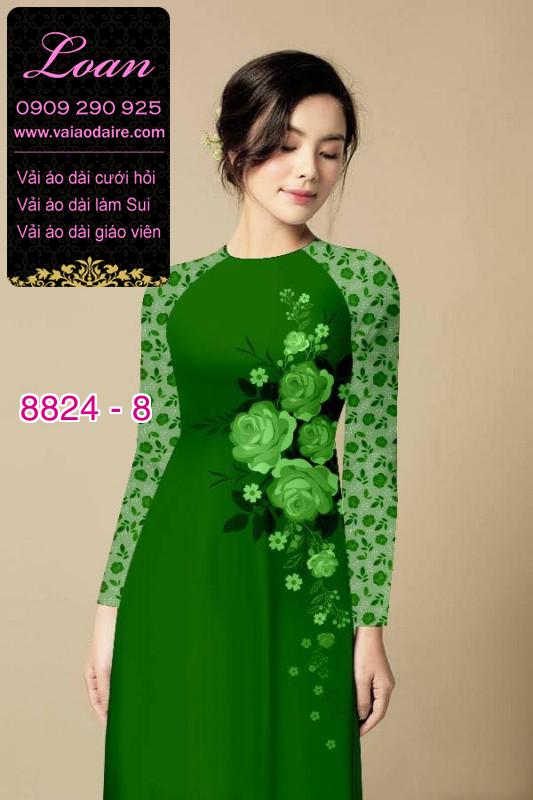 Vải áo dài hoa 3D