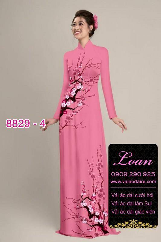 Vải áo dài cành Đào