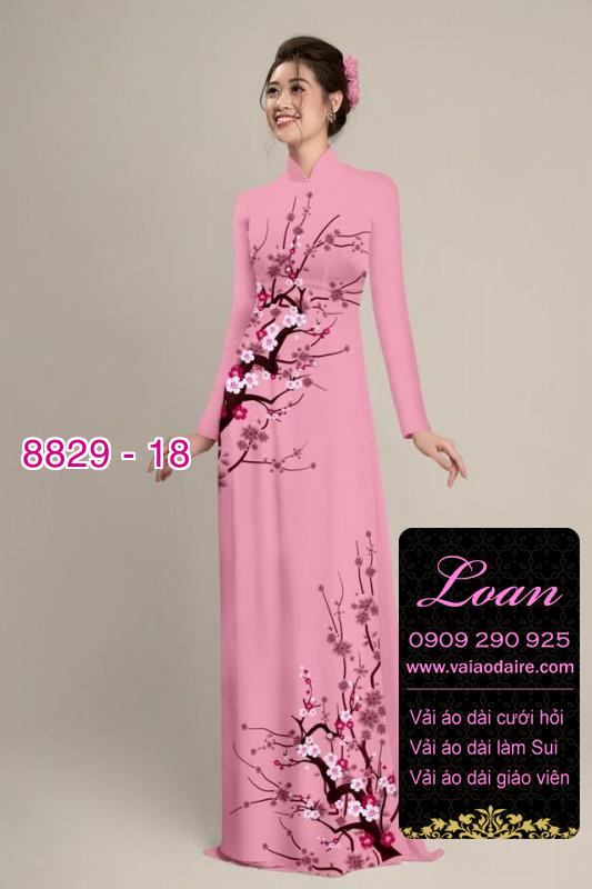 Vải áo dài cành Đào