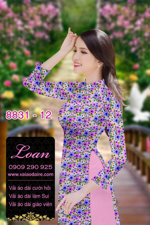 Vải áo dài hoa nhí