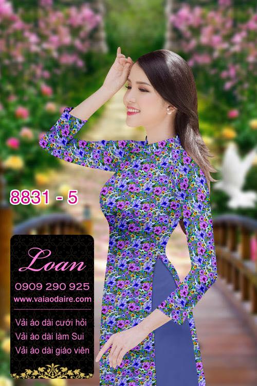 Vải áo dài hoa nhí