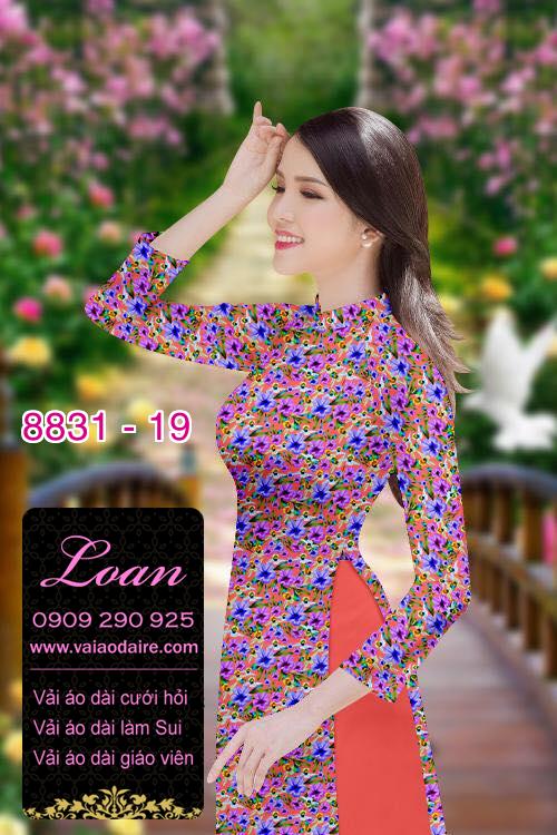 Vải áo dài hoa nhí