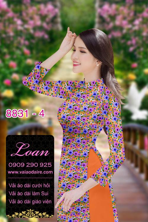 Vải áo dài hoa nhí