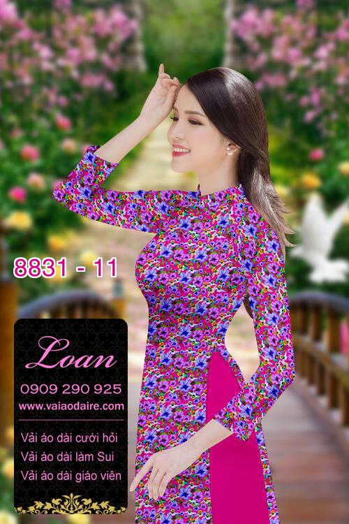 Vải áo dài hoa nhí
