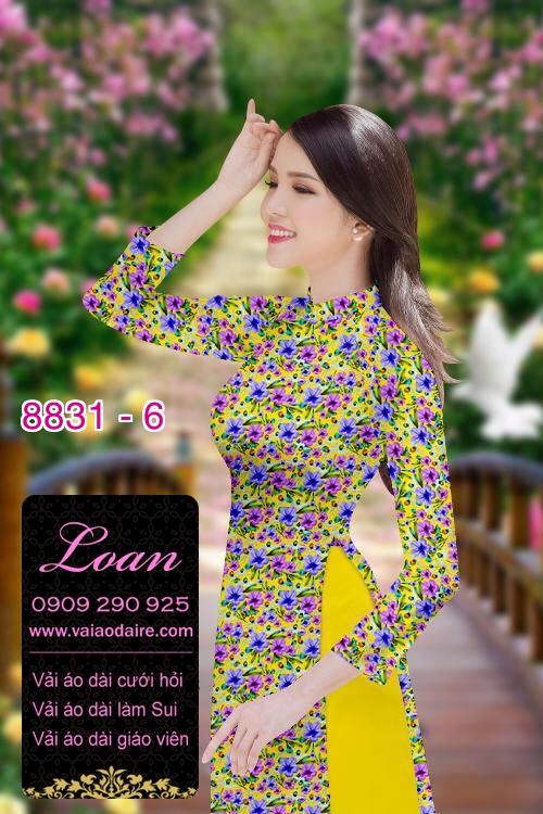 Vải áo dài hoa nhí