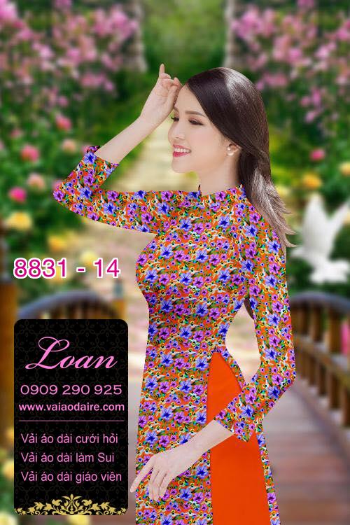 Vải áo dài hoa nhí