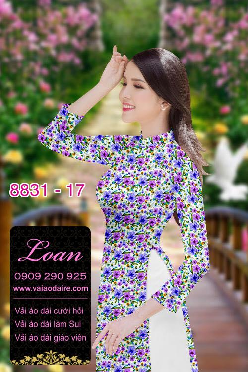 Vải áo dài hoa nhí