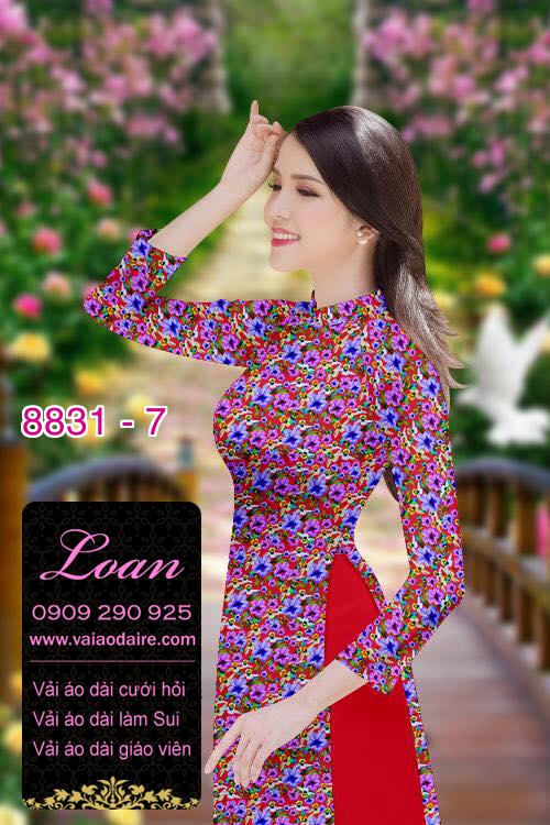 Vải áo dài hoa nhí