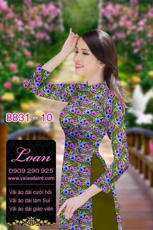 Vải áo dài hoa nhí