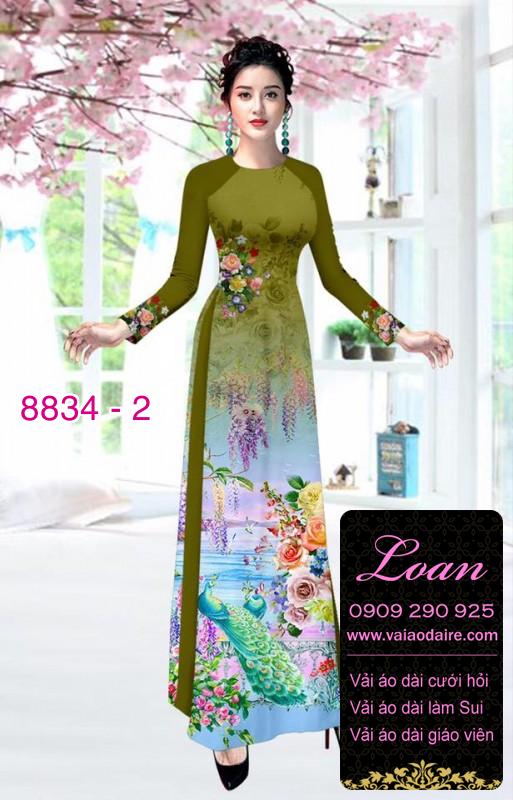 Vải áo dài chim Công