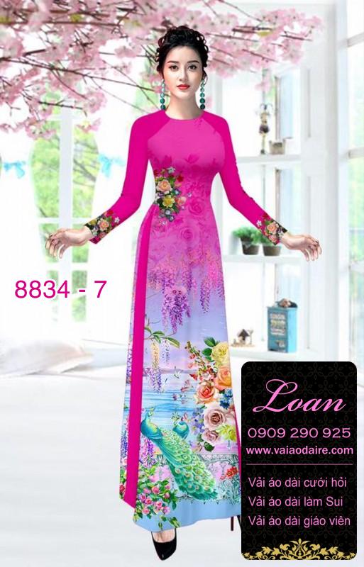 Vải áo dài chim Công