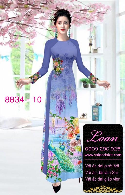 Vải áo dài chim Công