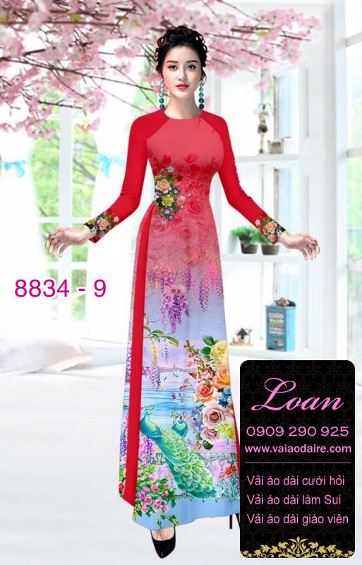Vải áo dài chim Công