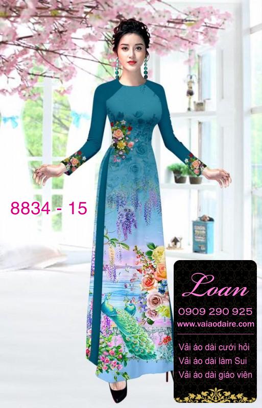 Vải áo dài chim Công