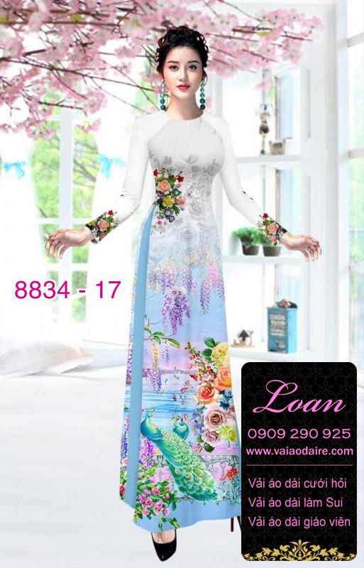 Vải áo dài chim Công