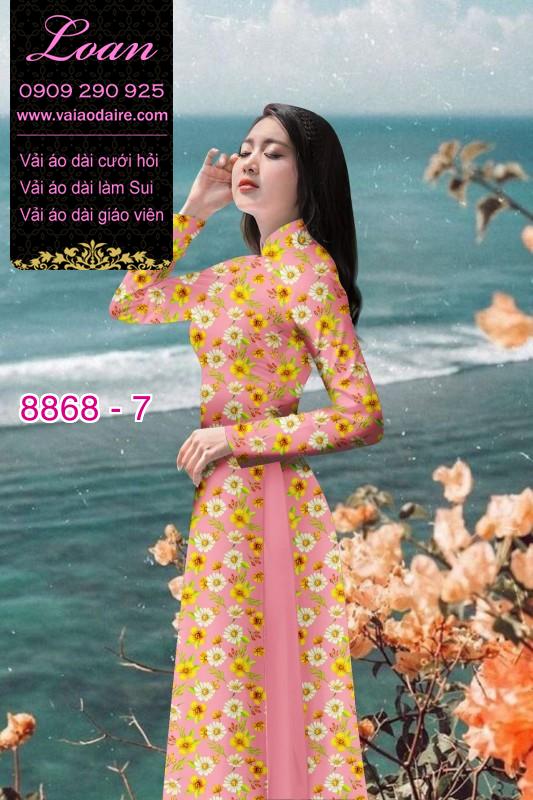 Vải áo dài hoa nhí