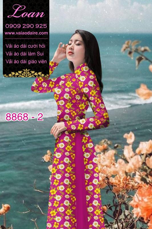 Vải áo dài hoa nhí