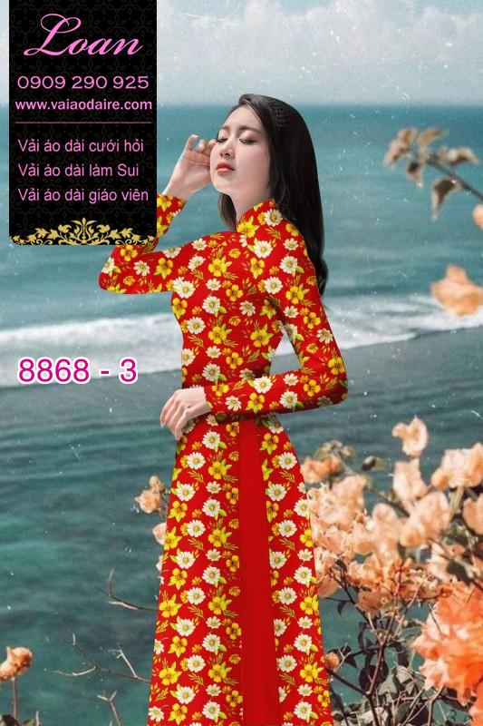 Vải áo dài hoa nhí