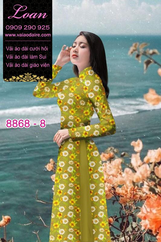 Vải áo dài hoa nhí