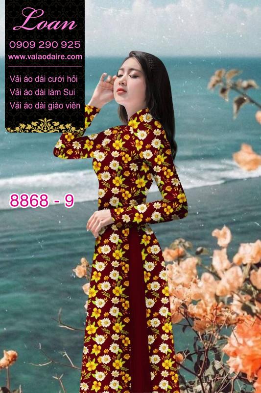 Vải áo dài hoa nhí