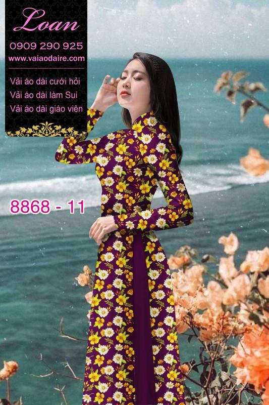 Vải áo dài hoa nhí
