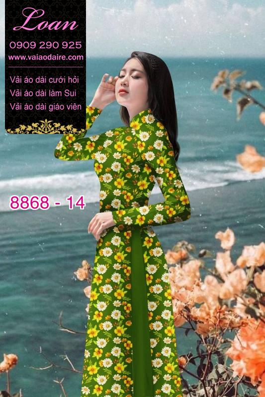 Vải áo dài hoa nhí